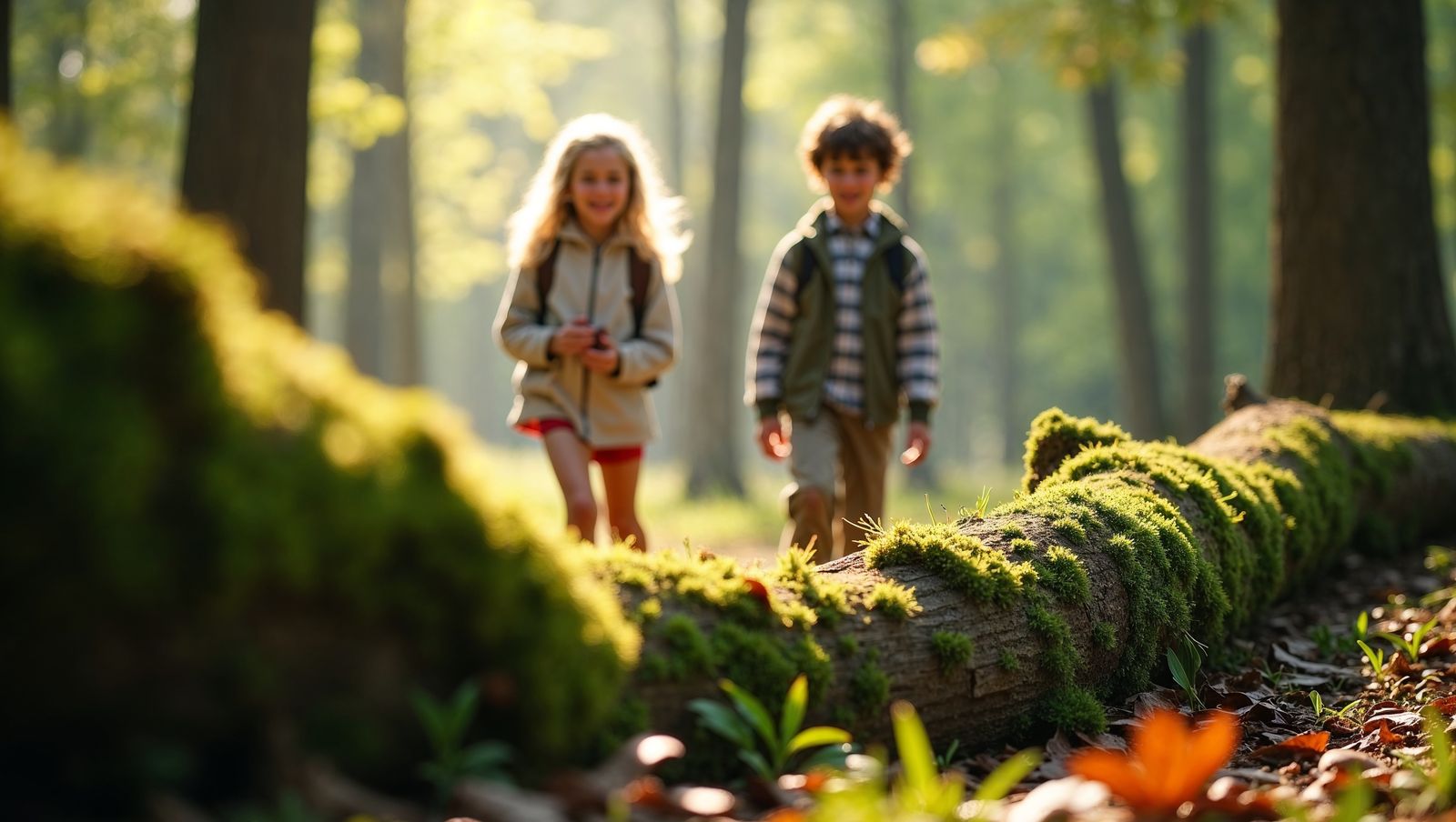 Kinder entdecken den Wald bei einem Erlebnistag