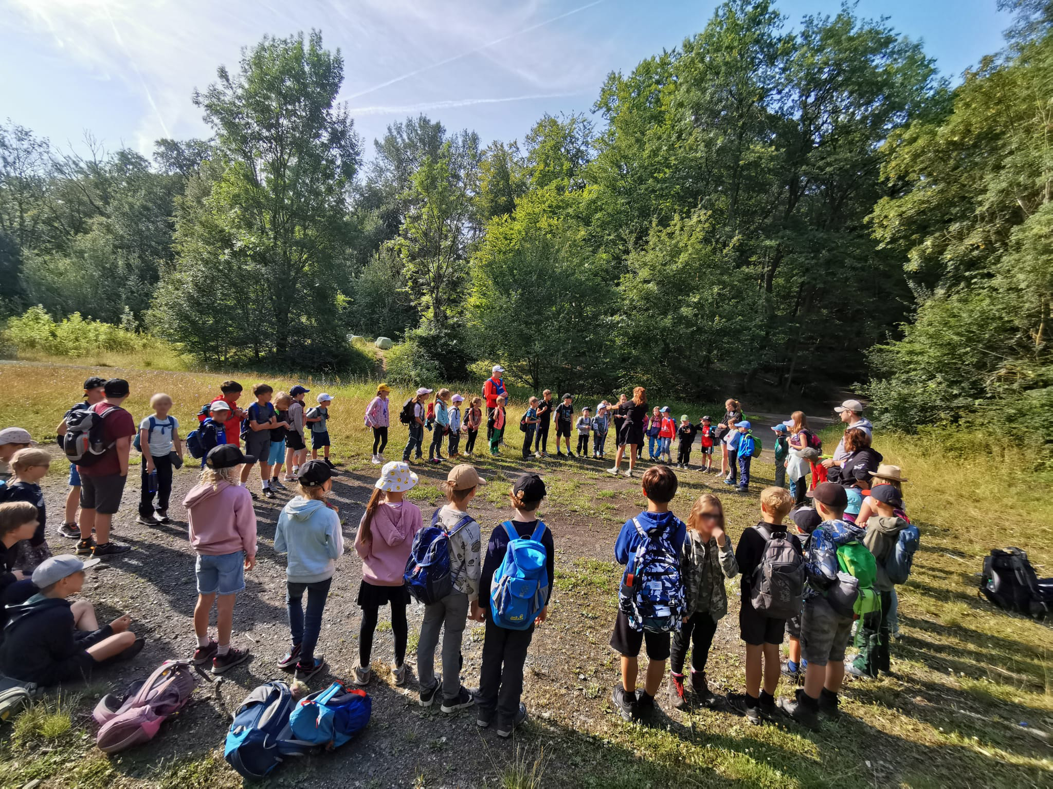 Kindergruppe der Waldwoche im Bad Vilbeler Wald
